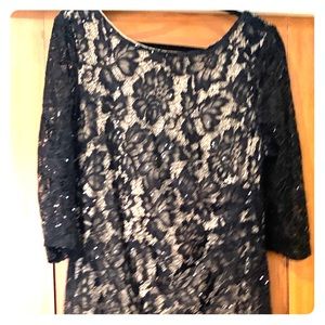 Beautiful black lace dress with sparkle.